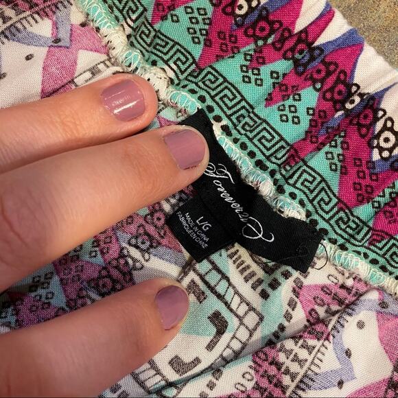 Forever 21 Tribal Print Loose Fit Skirt Juniors' Size Large w/ Pockets - Picture 5 of 8